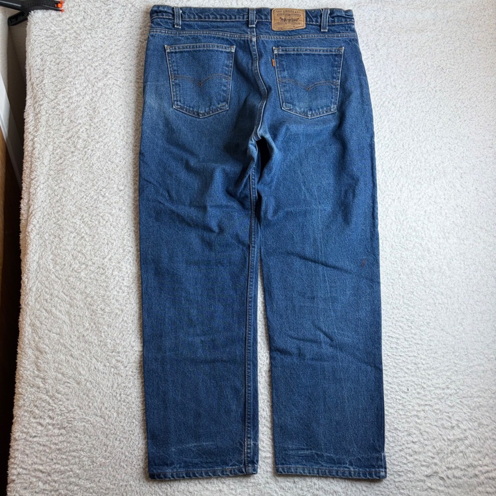 Vintage Levis 505 Orange Tab Jeans Made in USA Medium Wash Denim 40x30 (36x30)